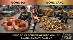 phân biệt đồng đỏ và đồng vàng phế liệu