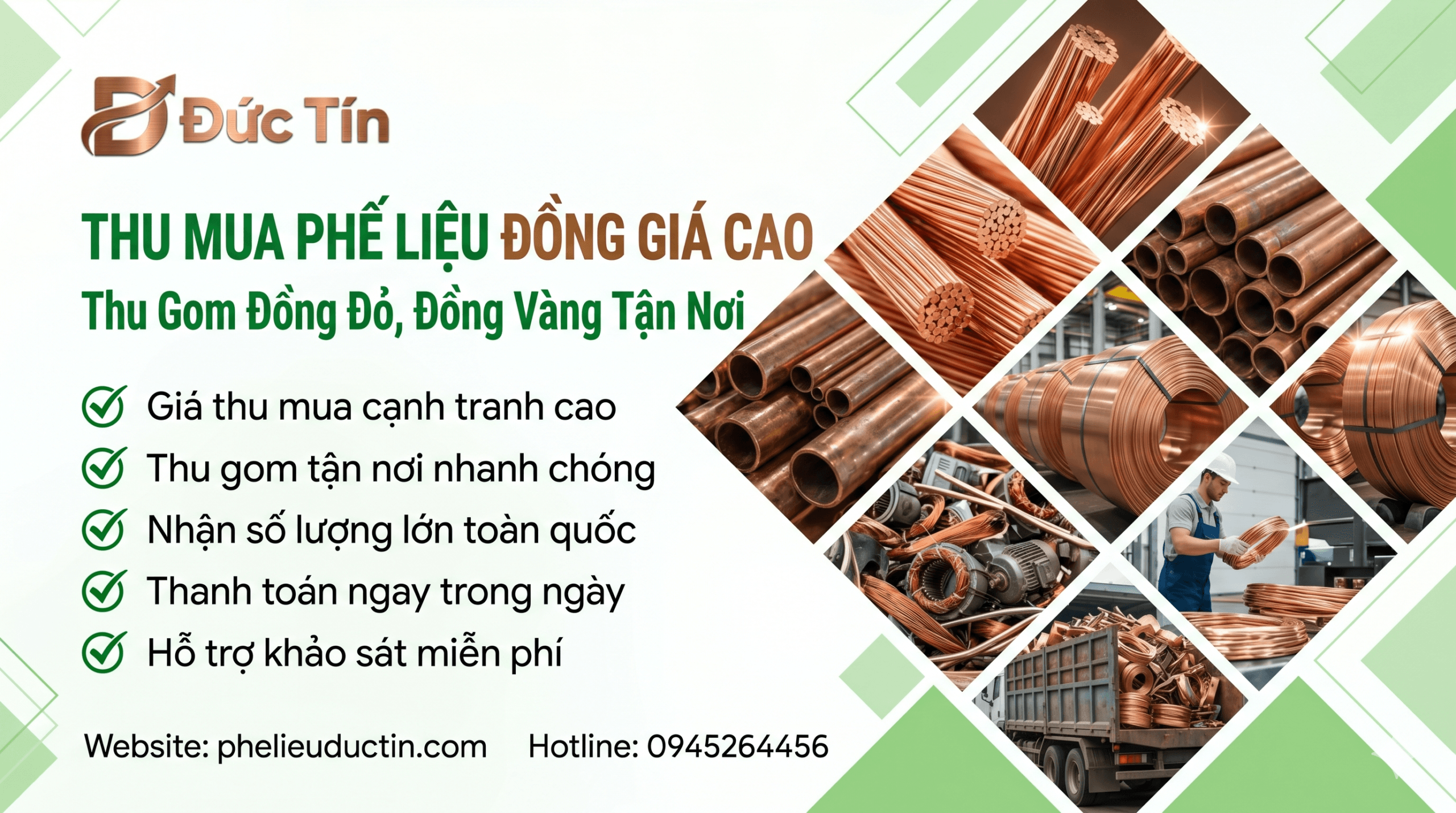 thu mua phế liệu đồng giá cao tận nơi