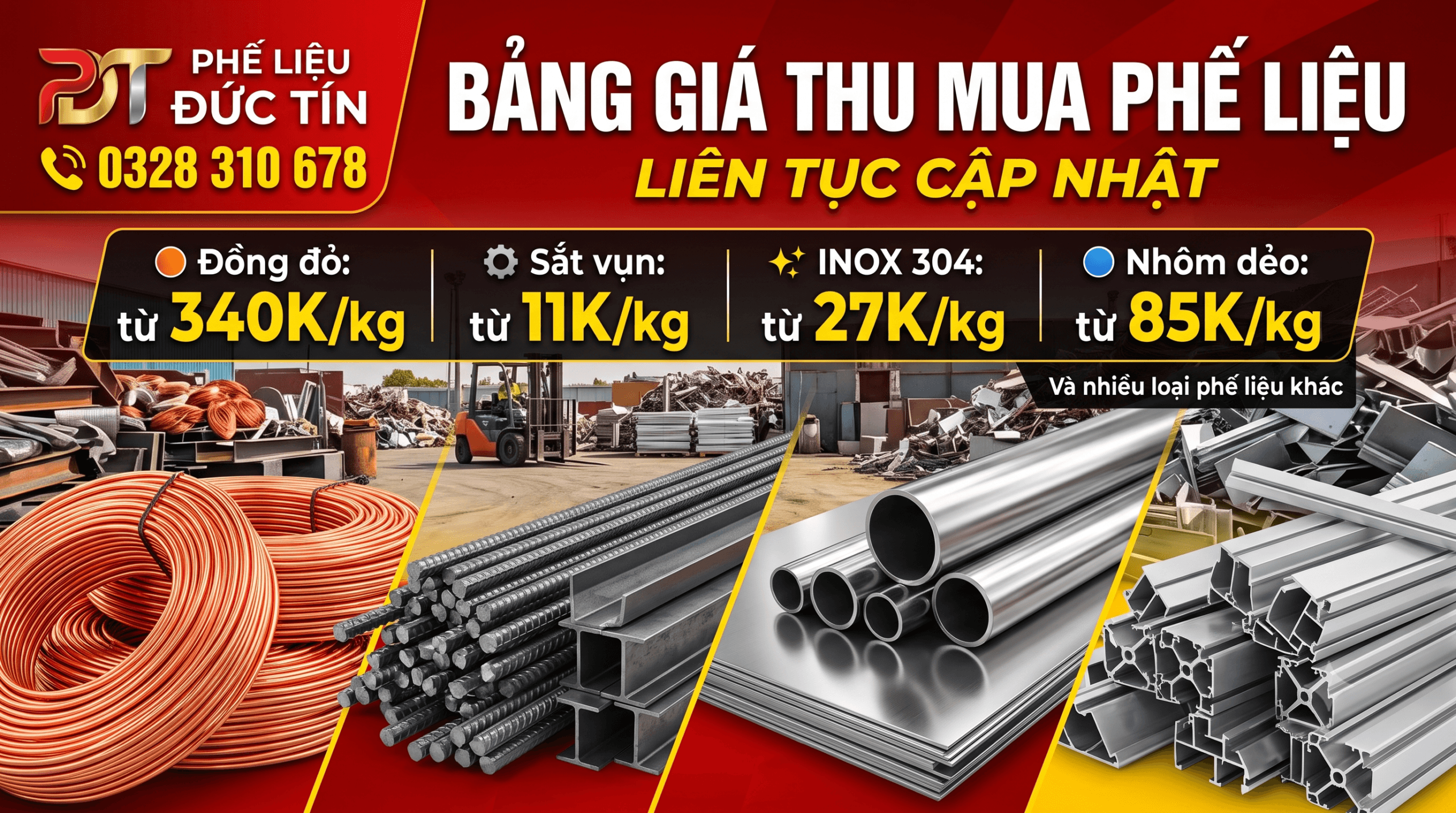 Bảng giá phế liệu hôm nay