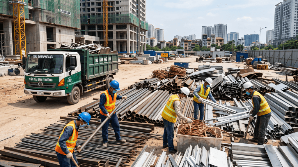 Thu mua phế liệu công trình Hà Nội tại Phế Liệu Đức Tín