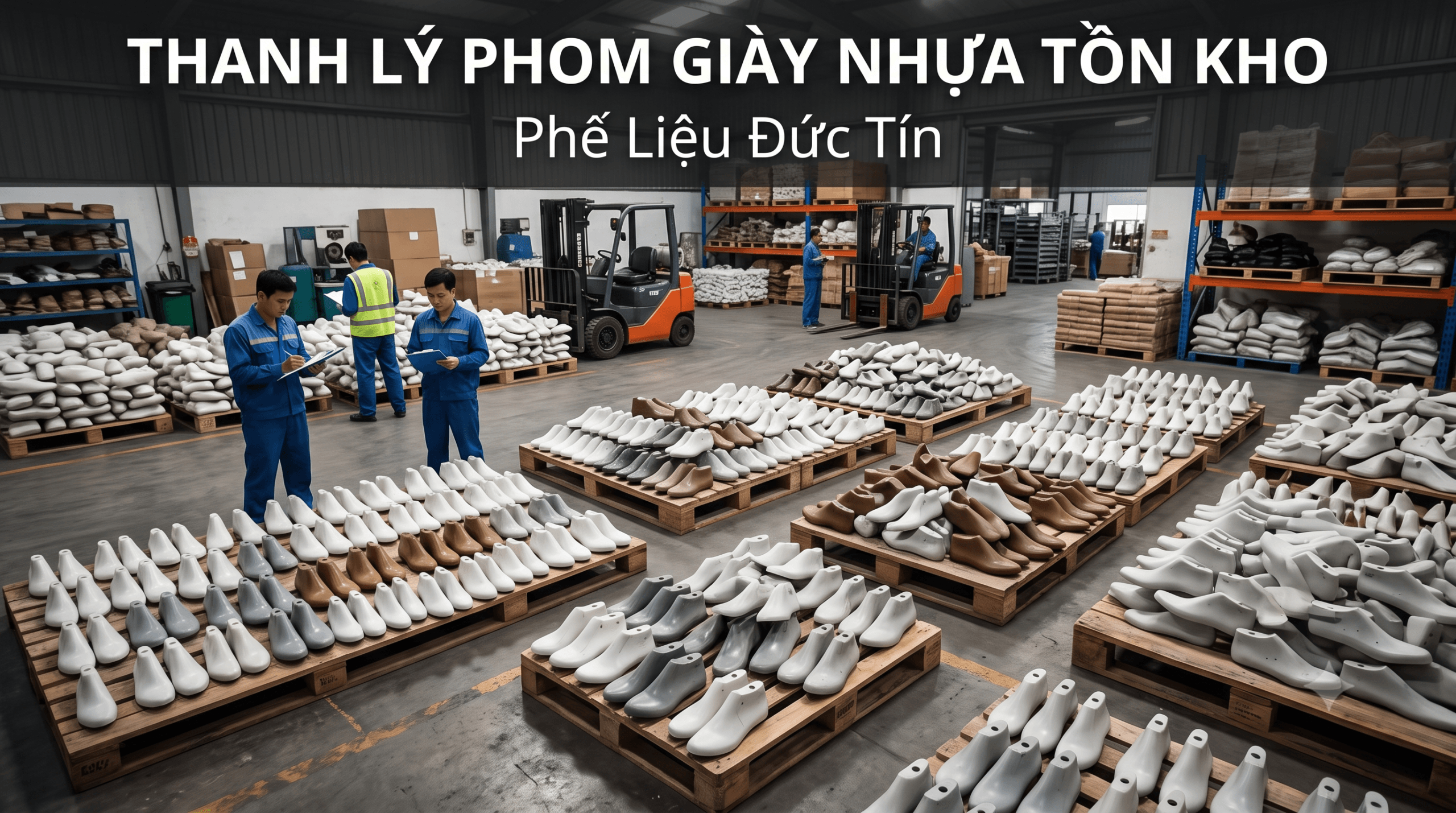 Thanh lý phom giày nhựa tồn kho số lượng lớn tại Phế Liệu Đức Tín
