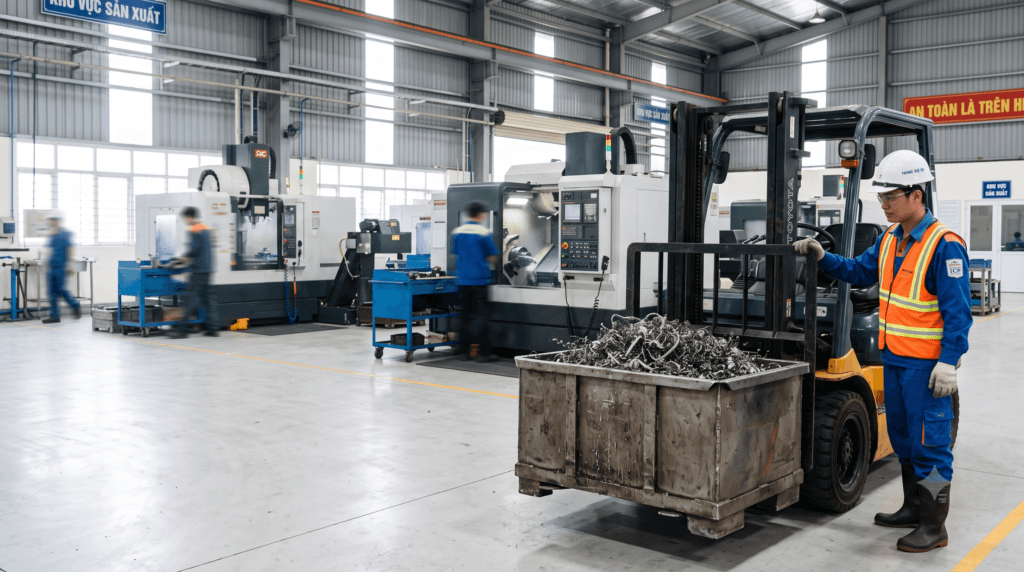 Thu Mua Phoi Sắt Ba Dớ CNC KCN Tràng Duệ Hải Phòng | Đức Tín