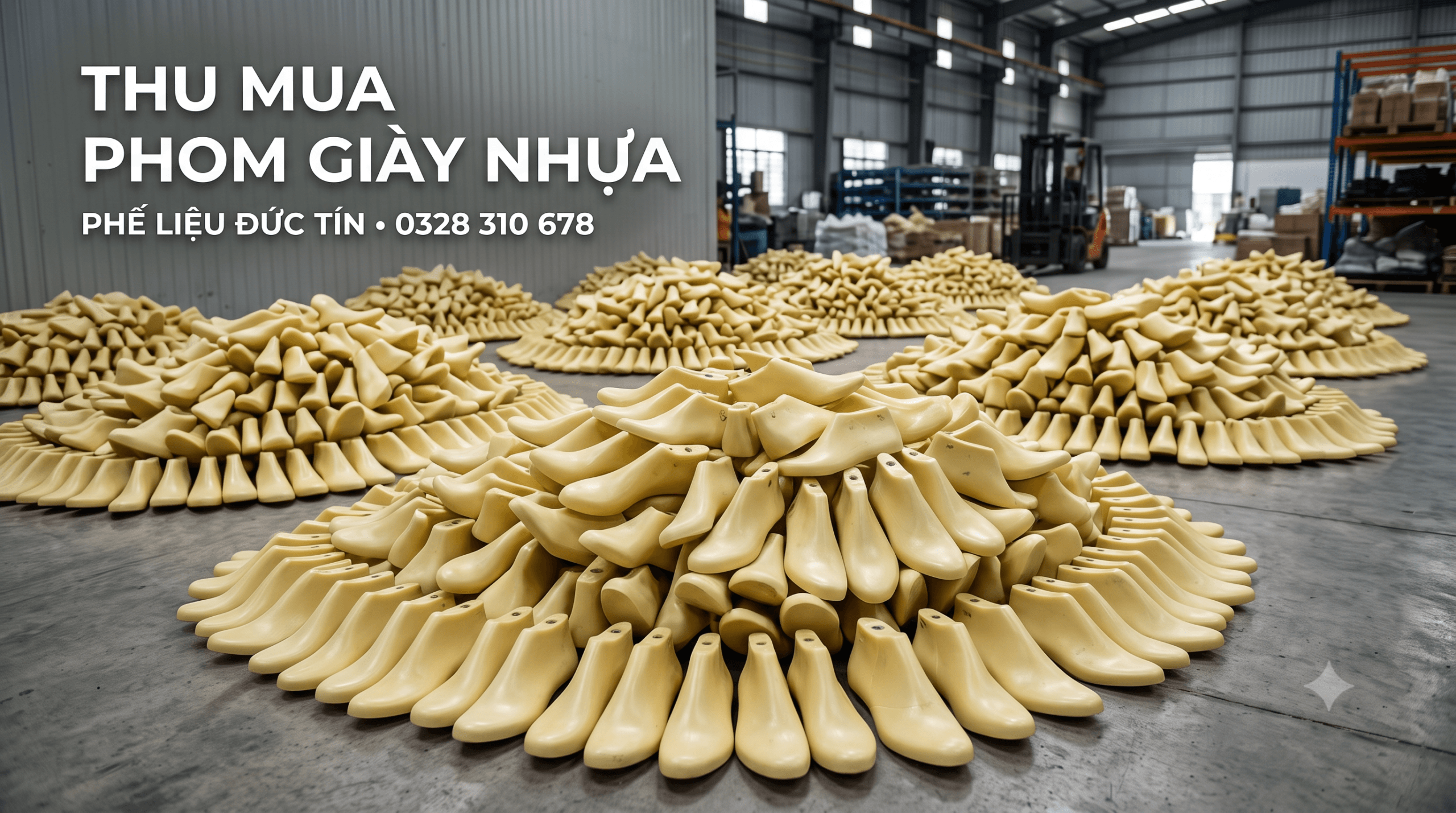 Thu Mua Phom Giày Nhựa Công Nghiệp Thanh Lý Giá 16.000–28.000đ/kg – Phế Liệu Đức Tín