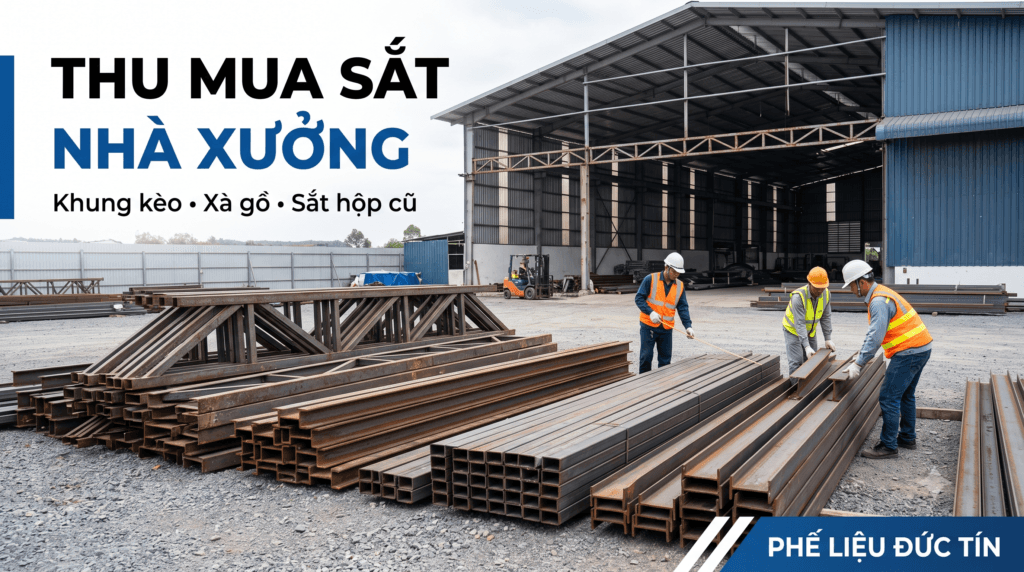 Thu Mua Sắt Nhà Xưởng Giá Cao – Khung Kèo, Xà Gồ, Sắt Hộp Cũ