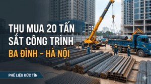 Thu mua 20 tấn sắt thép phế liệu công trình tại Ba Đình Hà Nội